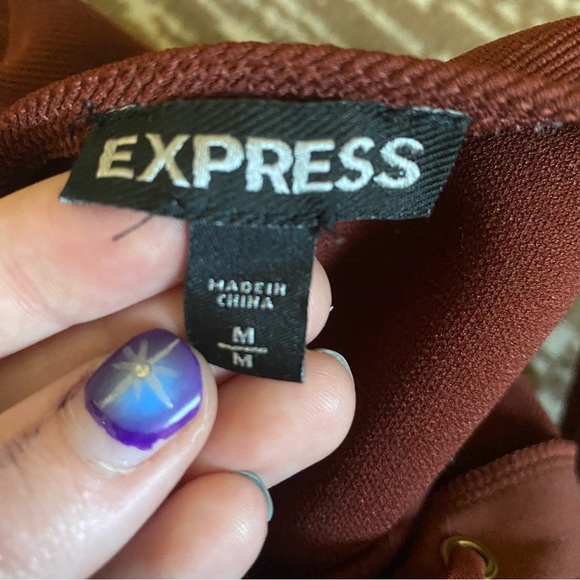 Express Burgundy Bodysuit - Picture 4 of 5